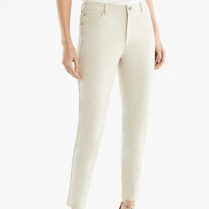 JNY Lexington Skinny Ankle Jeans Cream Sz 12